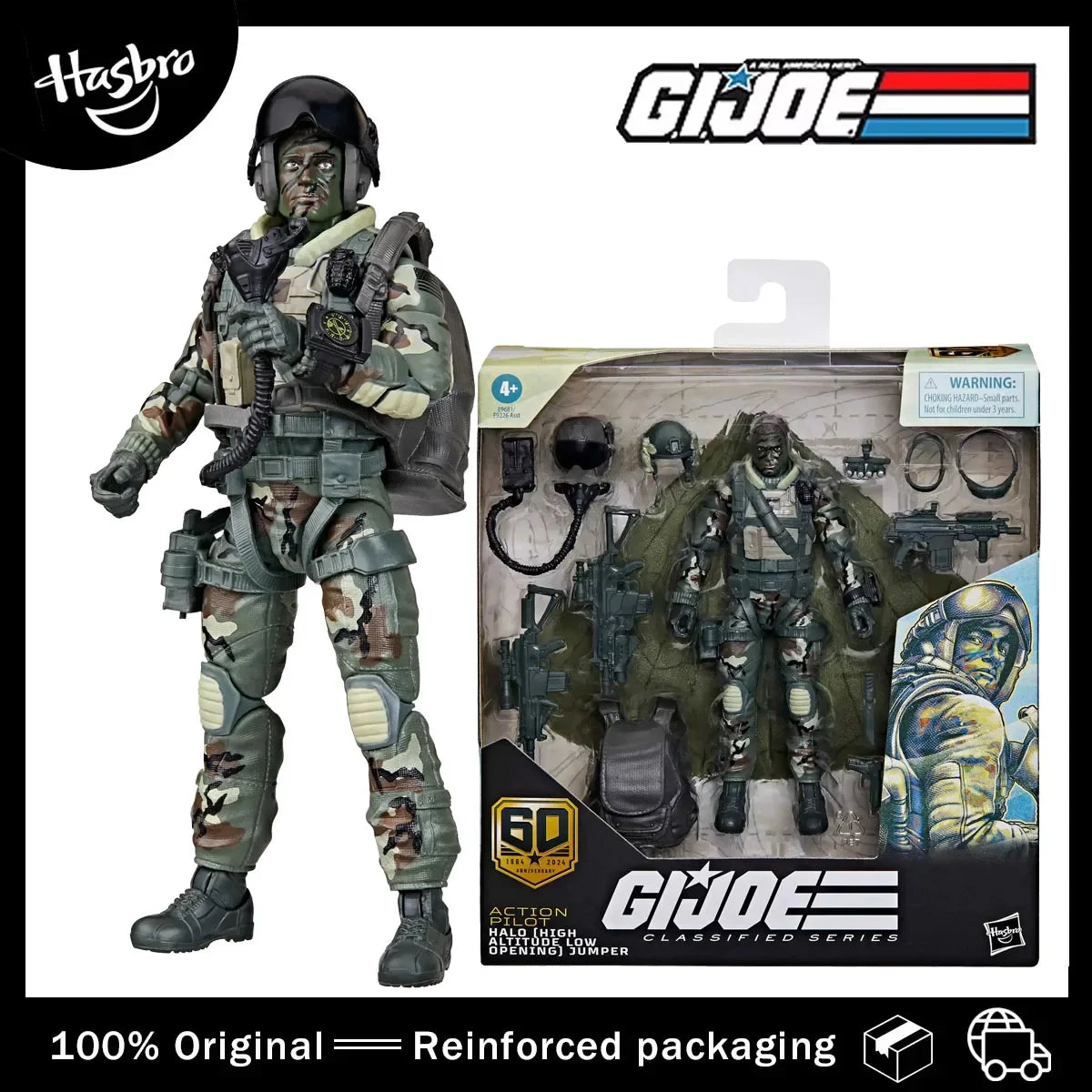 Orig G.I. Joe Classified Series 60th Anniversary Pilot HALO Jumper Action Figure
