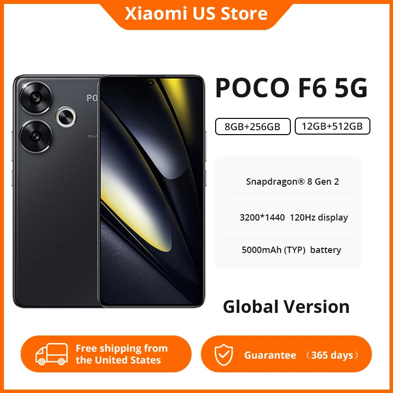 Global Version POCO F6 5G Smartphone 120Hz AMOLED display 50MP Camera System