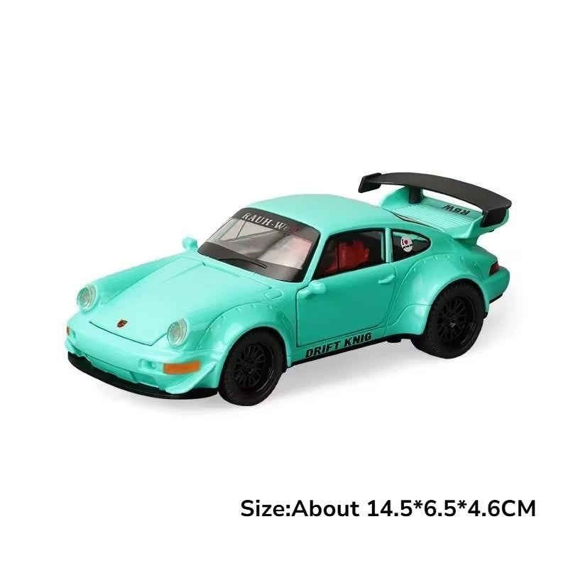 1:32 964 911 Miniature Sportscar Model Diecast Alloy Toys Pull Back Doors Opened Metal Body Vehices Study Decoration Friend Gift