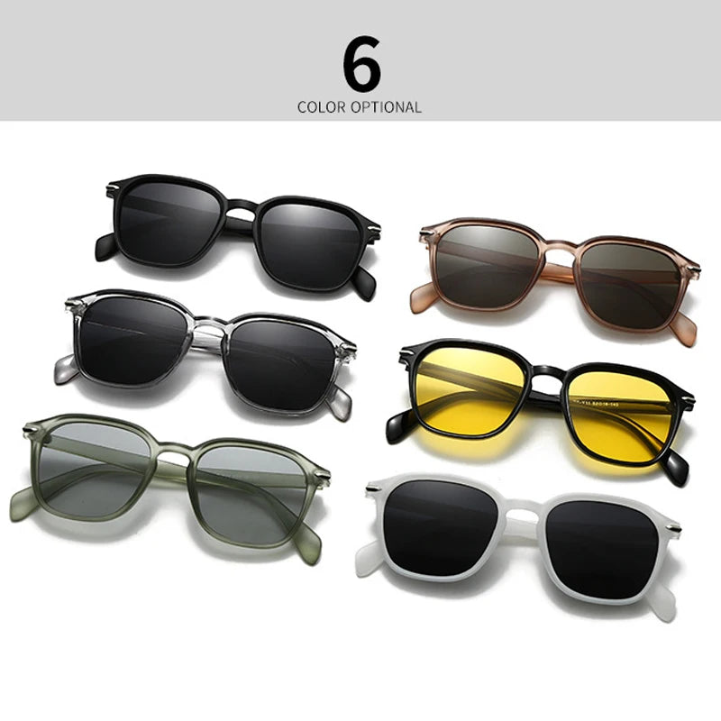 JNPCXI New Square Men Sunglasses Fashion Shades UV400 Retro Rivets Women Luxury Black Yellow Sun Glasses