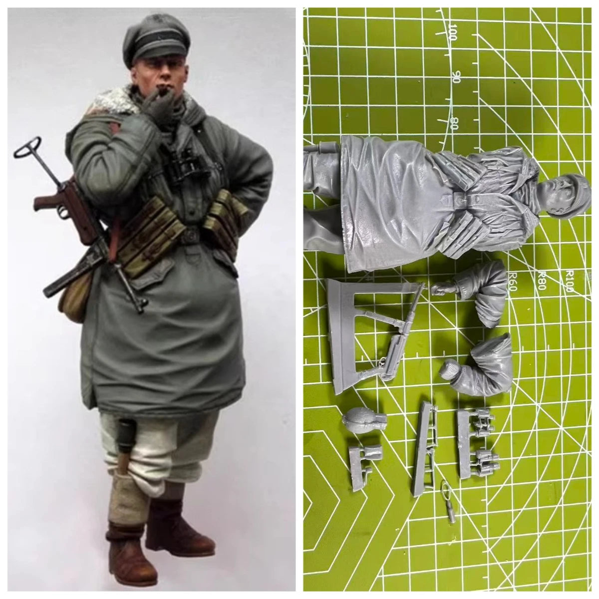 1: 16 Casting Resin Model Grey Kit Kharkiv Commander 1-Person Model Requires Assembly Unpainted