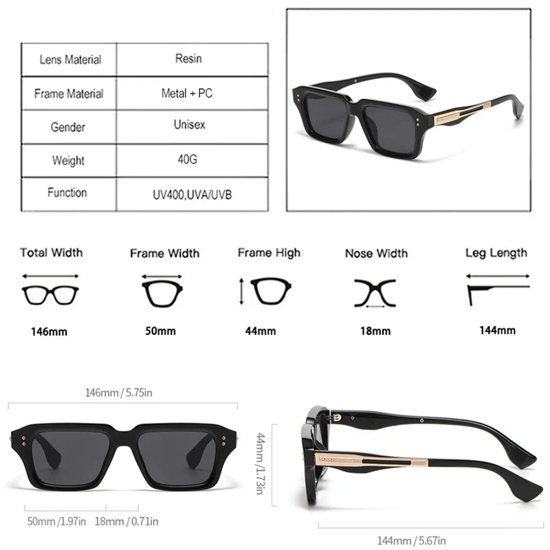 JNPCXI New Retro Square Sunglasses Women Gradient Leopard Shades UV400 Fashion Clear Lens Men Trending Rivets Frame