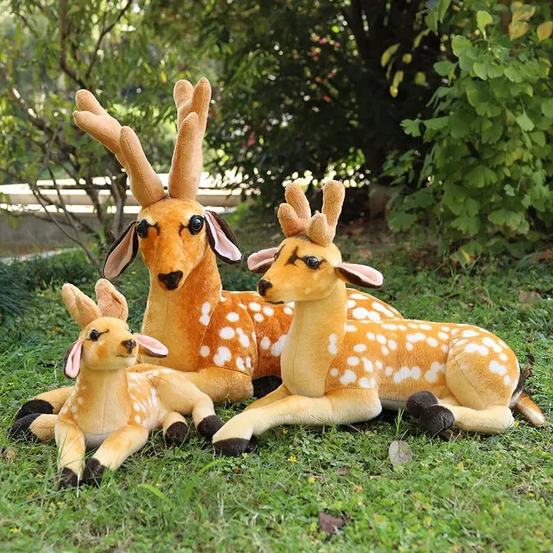 Giant Stuffed Plush Animal Real Life Deer Toy Kids Doll Teaching Prop Toy Children's Birthday Gift Simulation Sika Deer Model
