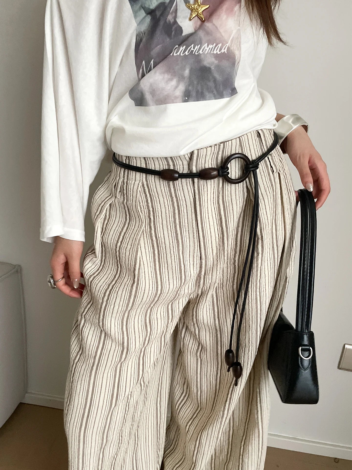 Retro Old Coin Style Neutral Relaxed Knot Belt For Women With Jeans Or Skirts High-End Versatile Waist Accessory
