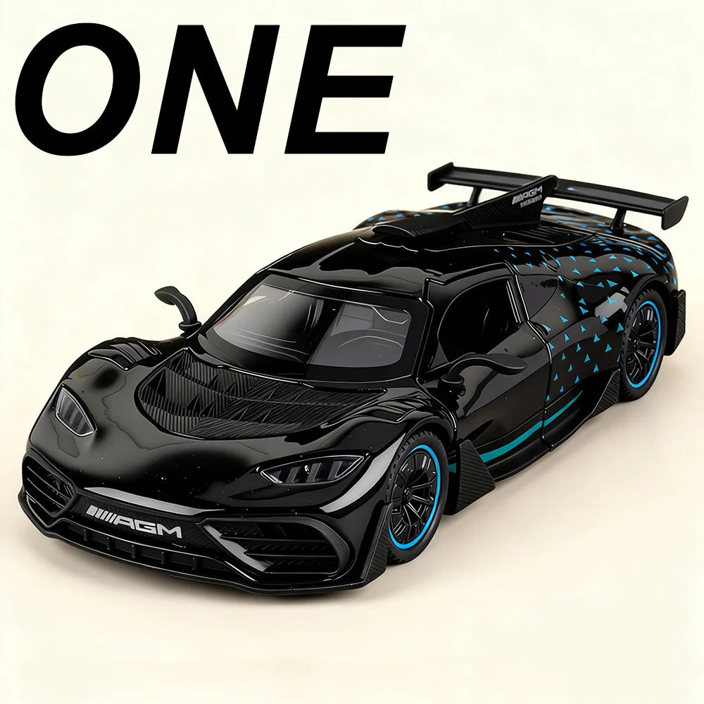 1:32 ONE Pagani Zonda HP Diecast Alloy Models Toys Car Doors Opened Sound Light Pull Back Miniature Vehices Home Decor Ornaments