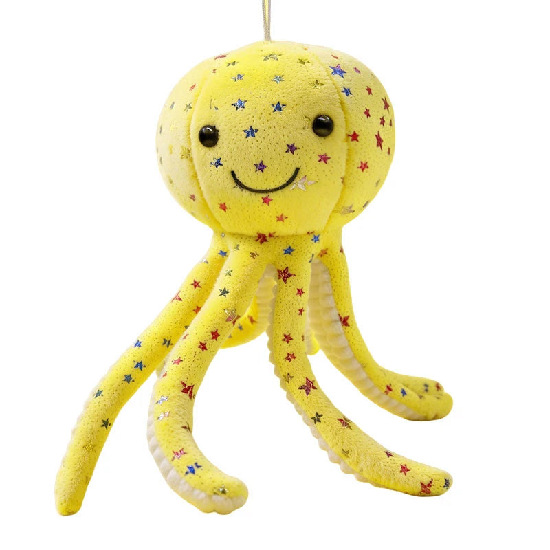 30cm Stars Octopus Plush Toy Stuffed Aquatic Cartoon Animal Doll Smiling Face Plushie Appeasing   Birthday Gift