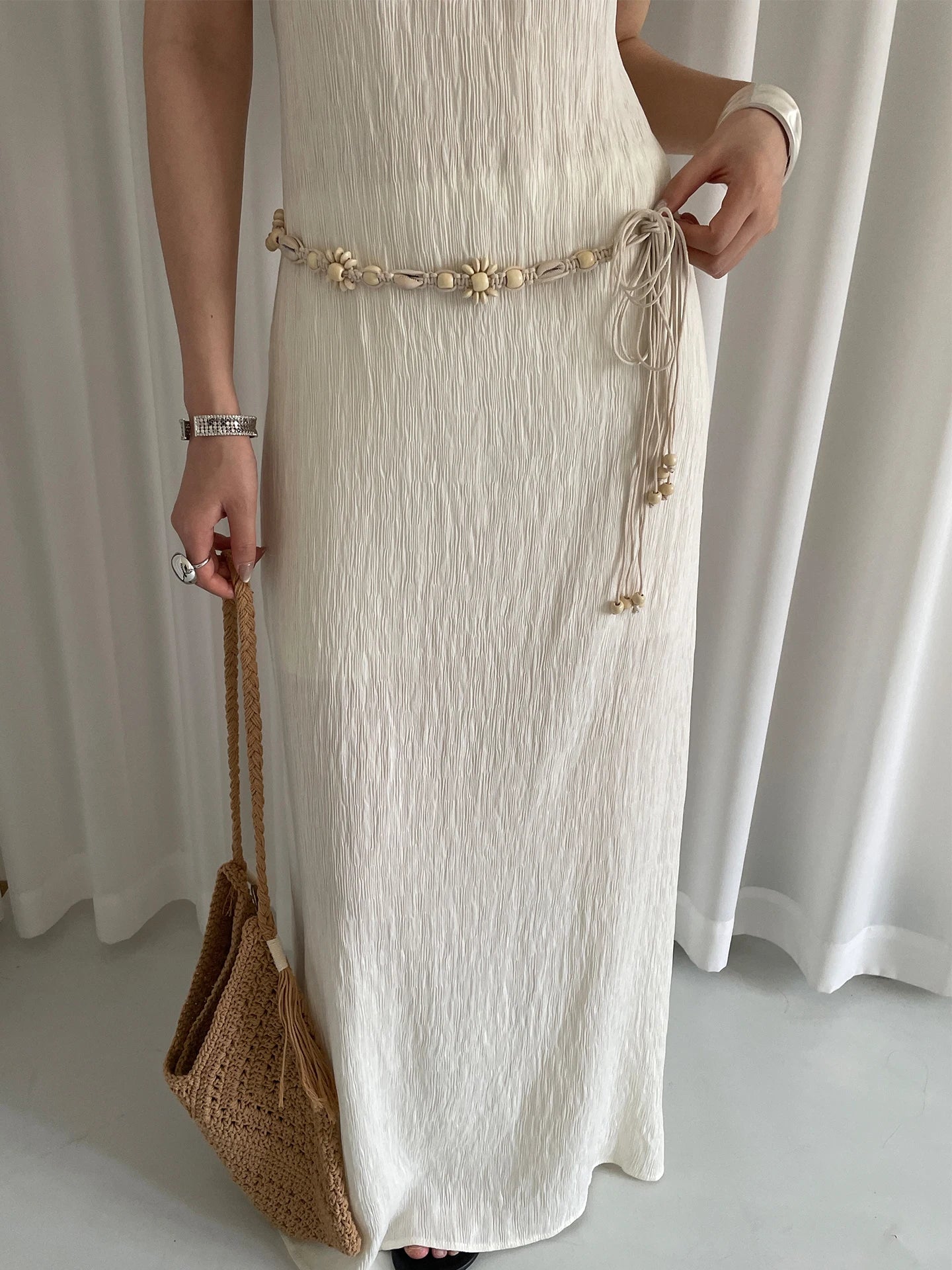 Bohème Ethnic Style Thin Waist Belt For Women Accessory Woven Decoration With A Dress Waist Chain For Summer Waist Rope Belt