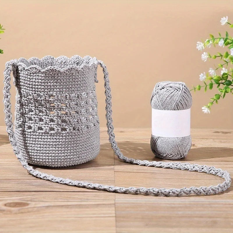3.52oz Colorful Shiny Thread, Colorful Shiny Thread, Medium Thick Thread, Knitted Sweaters, Vests, Cushions And Other Crafts