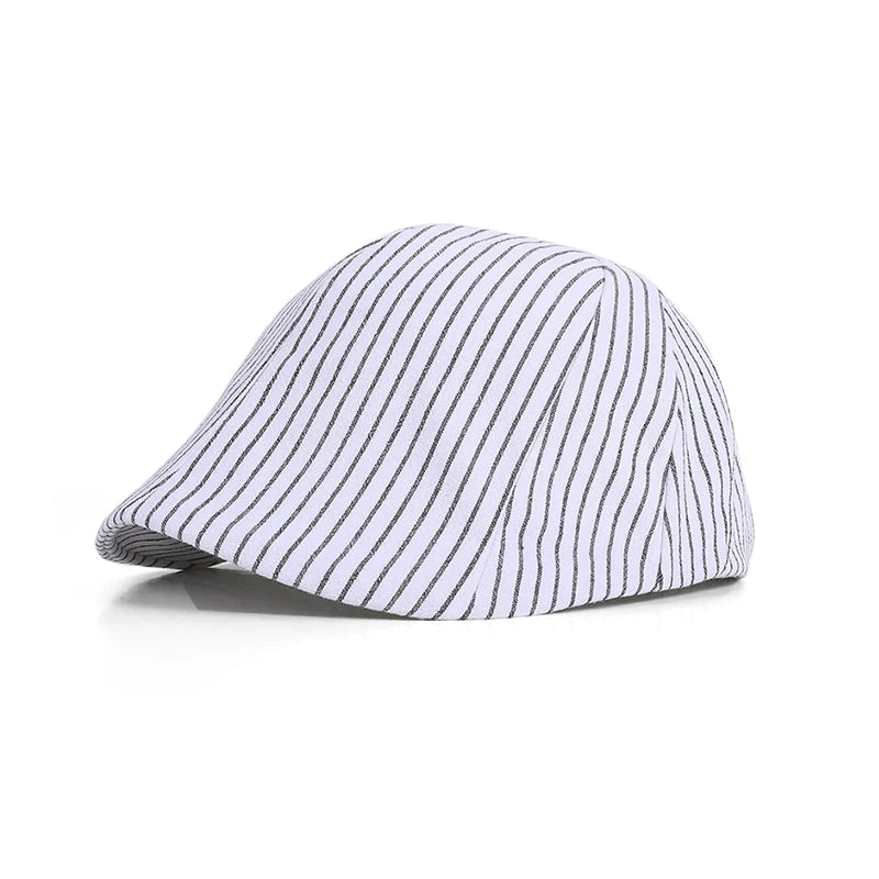 6160-Newsummerwomensartisticstripedpainterhat-children'sspring/summeroutdoorcasualforwardhat-high-endstylethatmakestheacelooksma