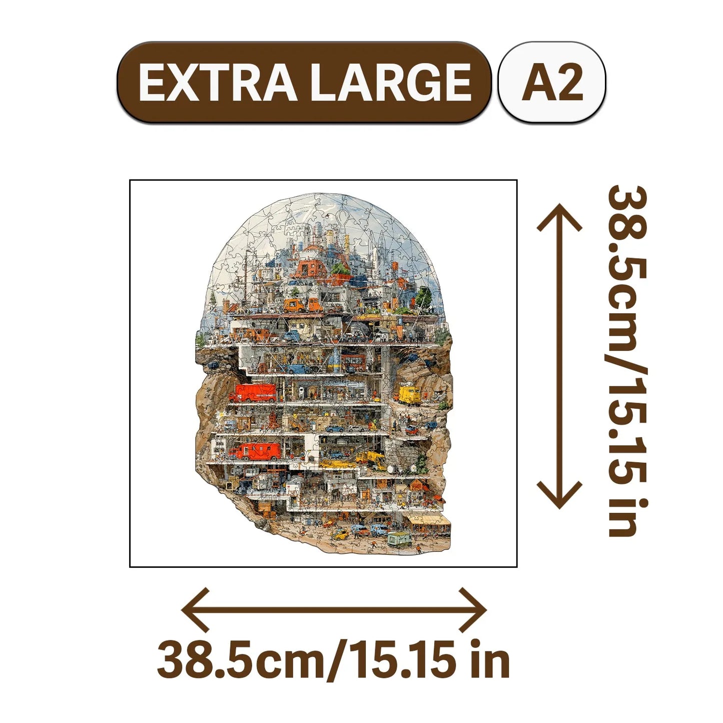 Science Fiction City Wooden Jigsaw Puzzle Wood Home Decor Painting Christmas and Halloween Gift Toy for Teen and Kid