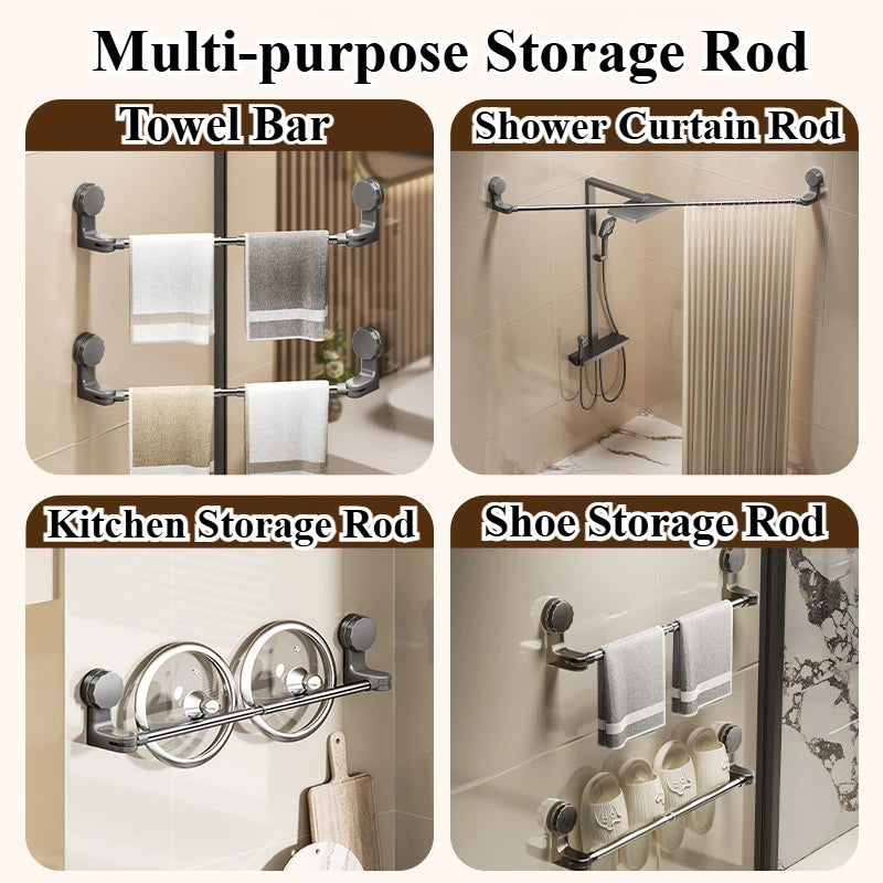 Wall-Mounted Towel Rack Featuring a Strong Suction Cup, Making It an Ideal Choice for Bathrooms,Valentine'S Day And Easter Gifts