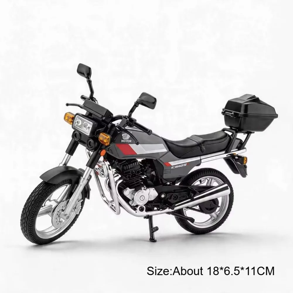 1:12 Honda CB125T Suzuki GN125 Miniature Model Toys Car Alloy Diecast Motorcycle Front Wheel Steering Sound Light Cars Boy Gifts
