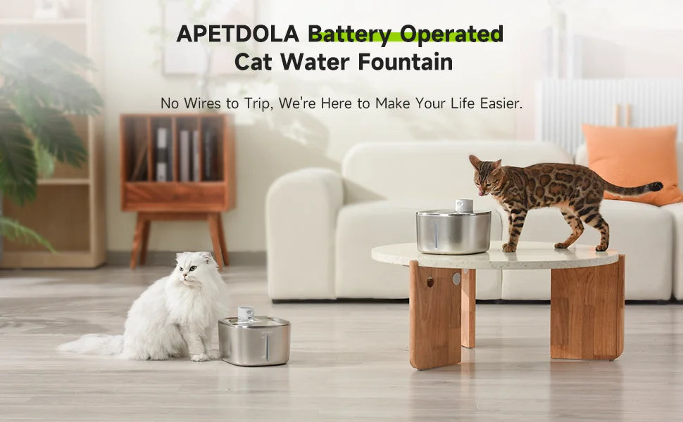 AP 4L Wireless Cat Water Fountain Auto Sensor Drinking Fountain Pet Accessories