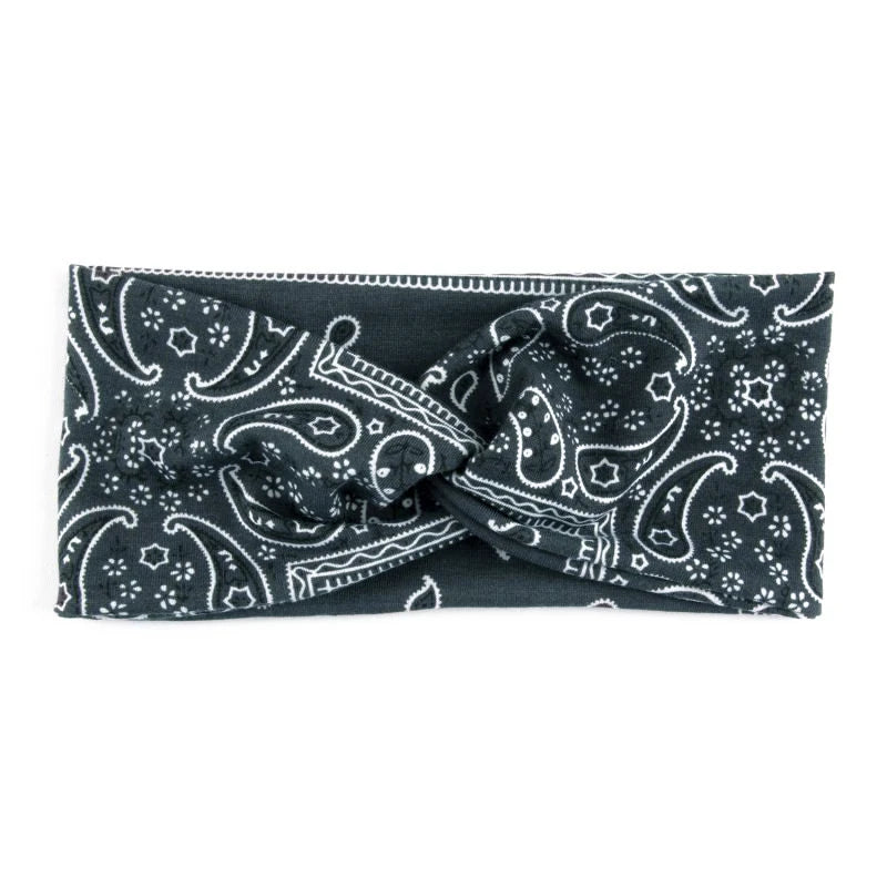 Paisley Cashew flowers hair band Pilates Elastic Yoga Headband fitness Running Cycling Sweatband Turban Makeup Hair Hoop Makeup