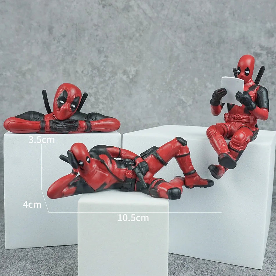 6 Desk Decoration Deadpool Car Home Office 8cm X-MAN Funny Cute Figure Model Toy