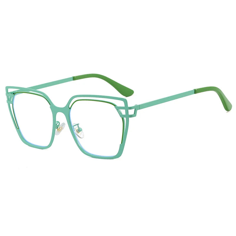 JNPCXI Square Hollow Oversized 2026 New Anti Blue Light Glasses Frame Women Fashion Trendy Eyewear