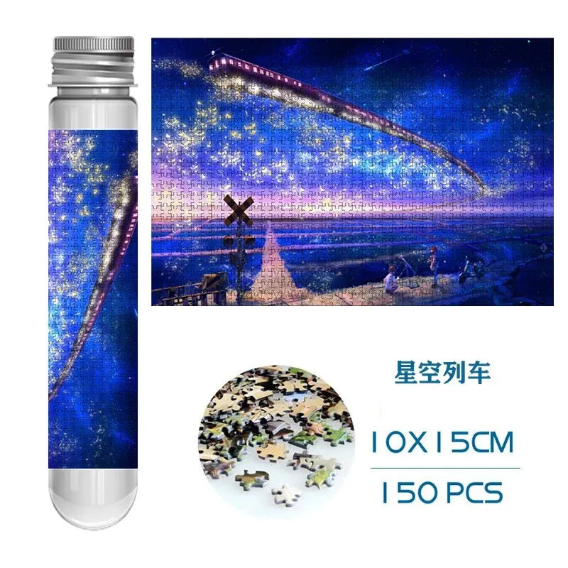 Mini Jigsaw Puzzle 150pcs Test Tube Puzzle Decompress Toy Educational Family Game