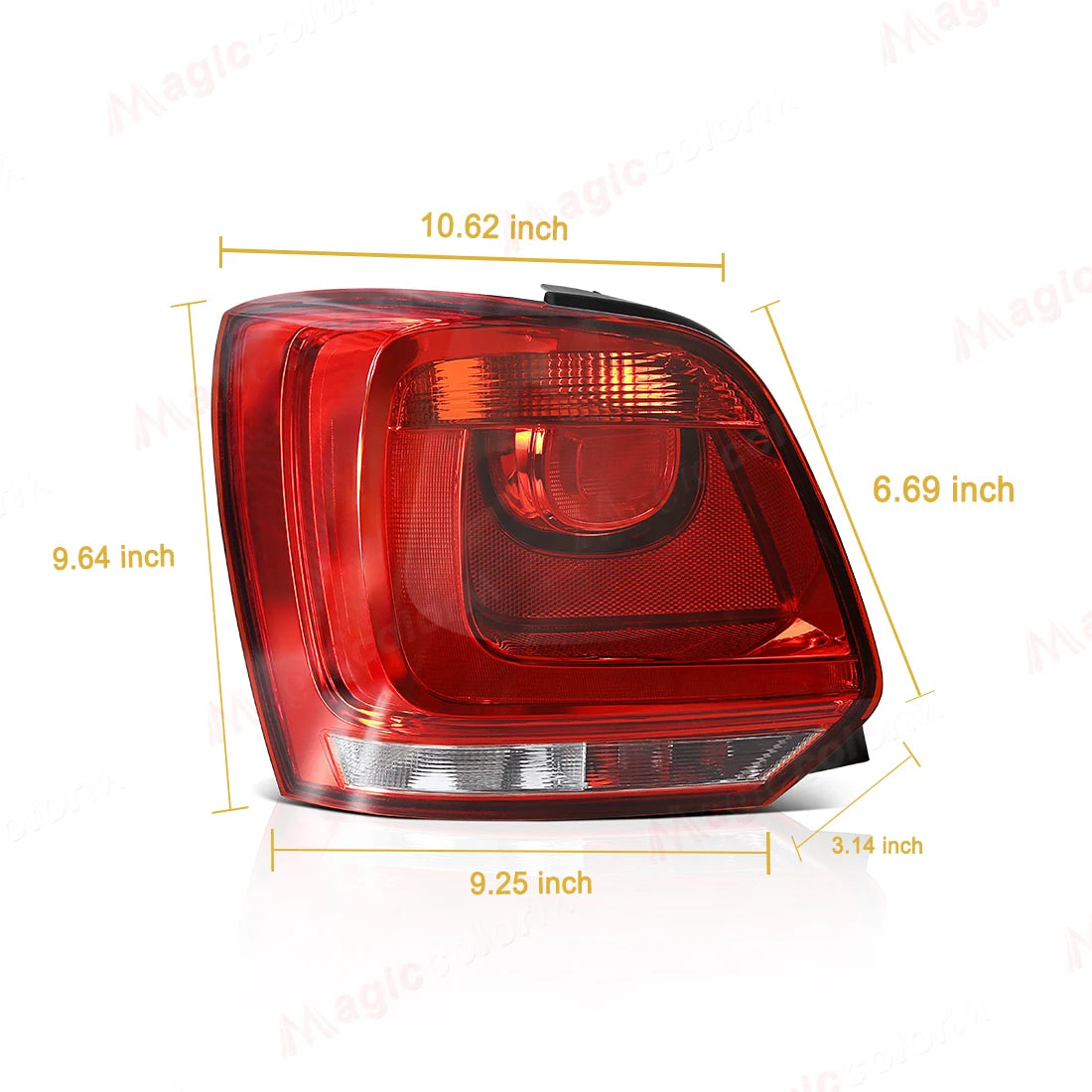 For Volkswagen VW Polo 6R 2009 2010 2011 2012 2013 2014 Taillights Brake Rear Tail Lights Assembly Car Accessories 12V No Bulbs