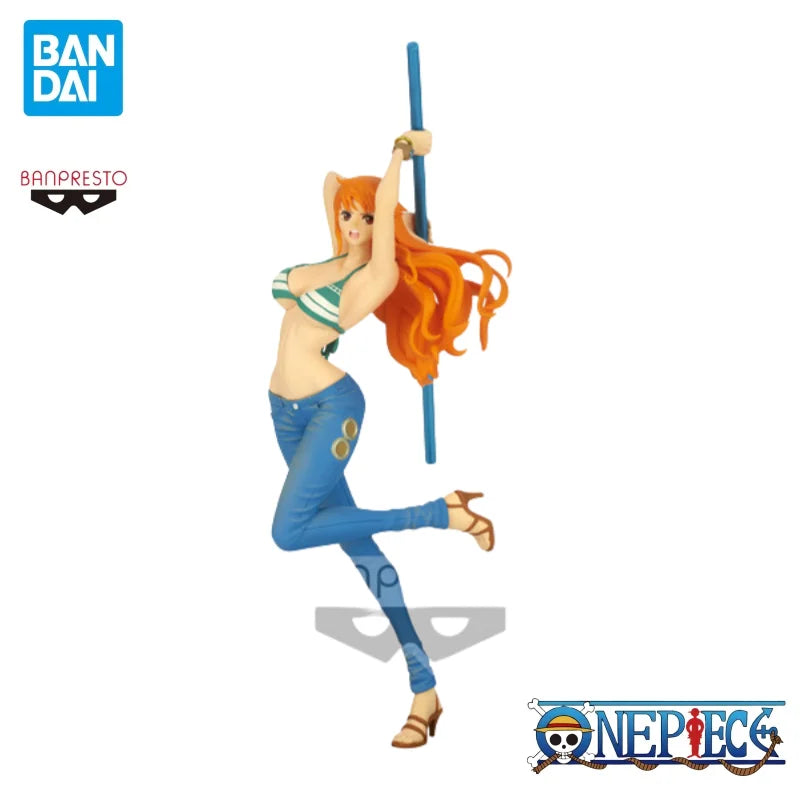 Special Offerin stock BANDAI BANPRESTO LADY FIGHT ONE PIECE Nami action figure peripherals Mol Garage Kit Ornaments CustomizedFi