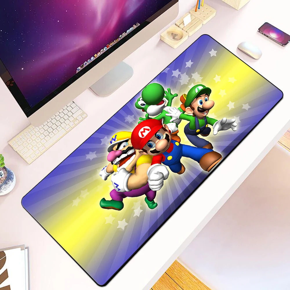 Game Bros Super Marios Mousepad HD Printing PC Game Keyboard Nonslip Mouse Pad14