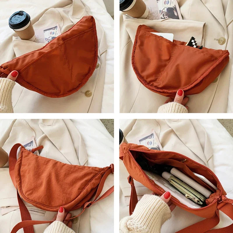 Nylon Waterproof Messenger Bag, Dumpling Multi-color High-quality Shoulder Bags