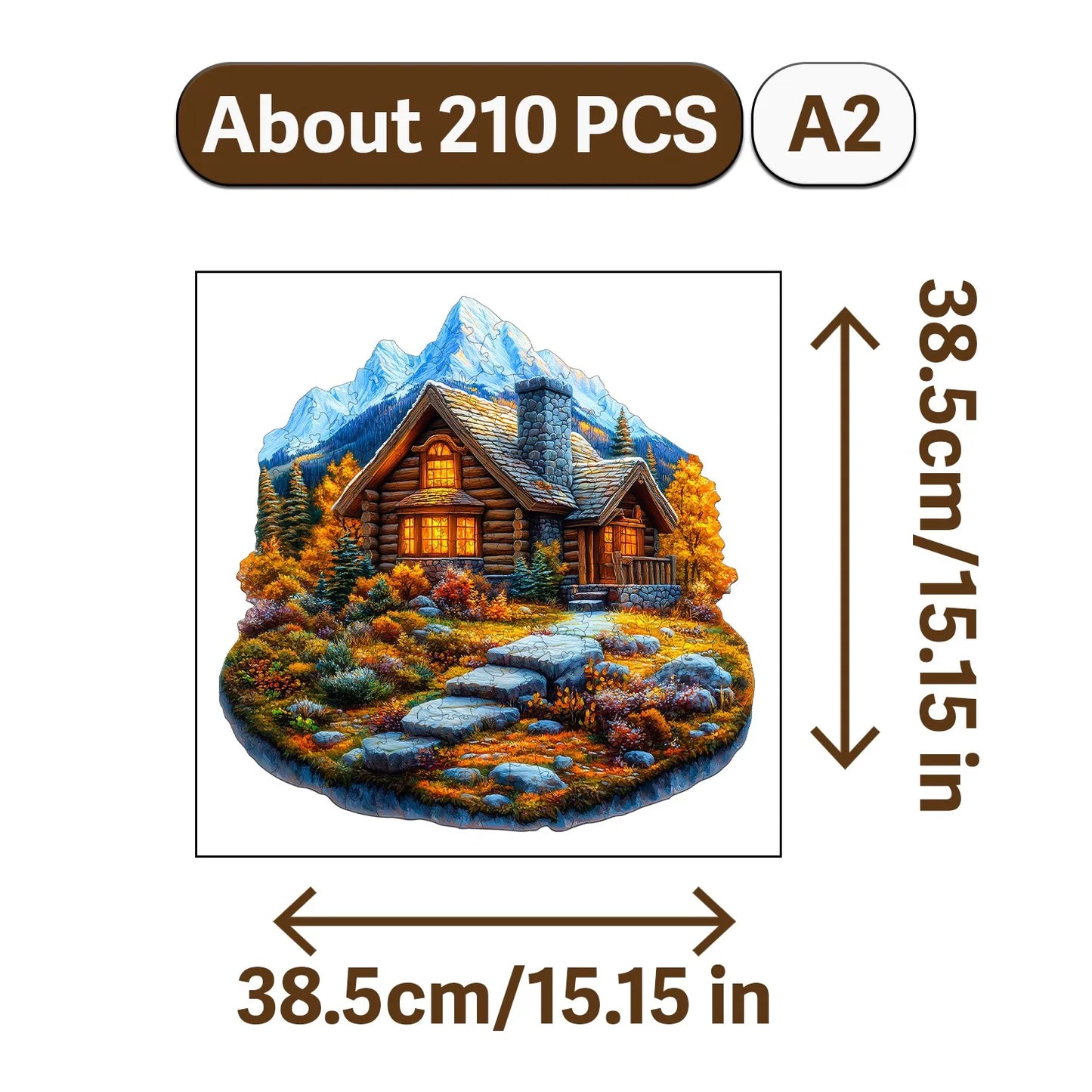 Rural Scenery Wooden Jigsaw Puzzle Wood Home Decor Painting Christmas and Halloween Gift Toy for Teen and Kid