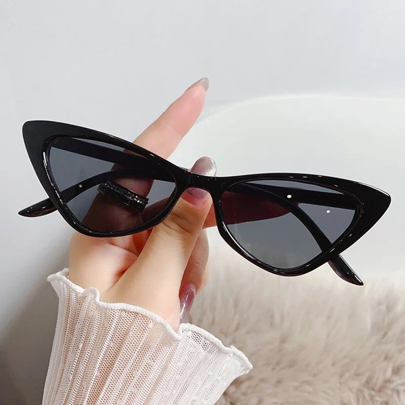 Cat Eye Women Classic Plastic Sunglasses Outdoor UV Retro Fashion Round Lens Summer Beach Wild Eyewear