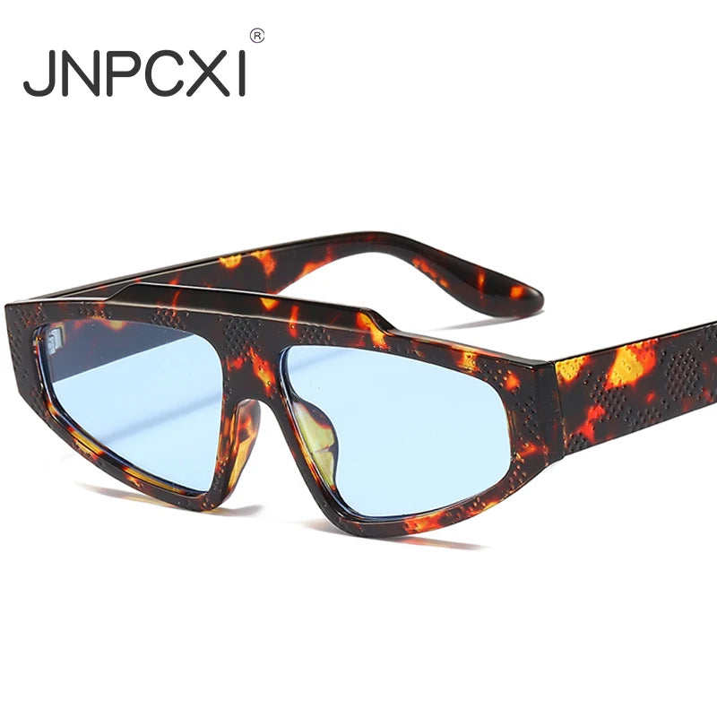 JNPCXI Ins Hot Fashion Square Women Luxury Sunglasses Retro Men Breathable Design Shades UV400 Sun Glasses