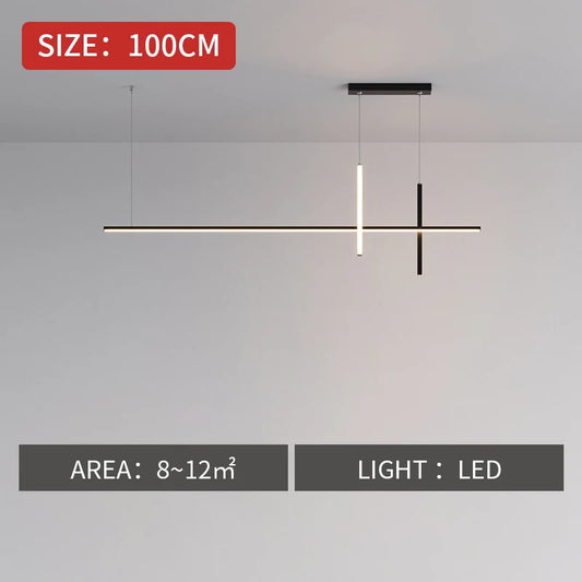 Modern Minimalist Led Chandelier Dimmable Dining Room Kitchen Bar Pendant Lightb