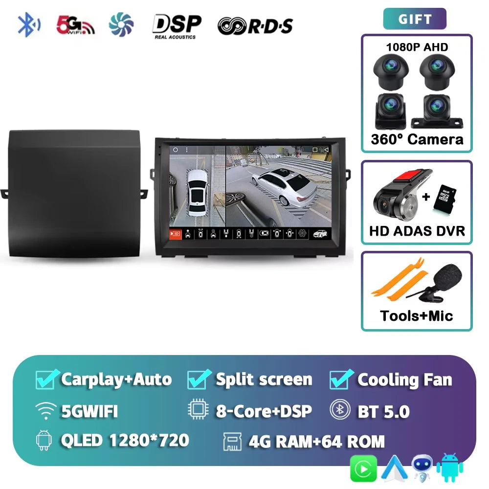 WIFI For Toyota Prius XW20 II 2 2003 - 2011 Car Radio Multimedia Video Player Navigation stereo GPS Android 15 No 2din 2 din dvd