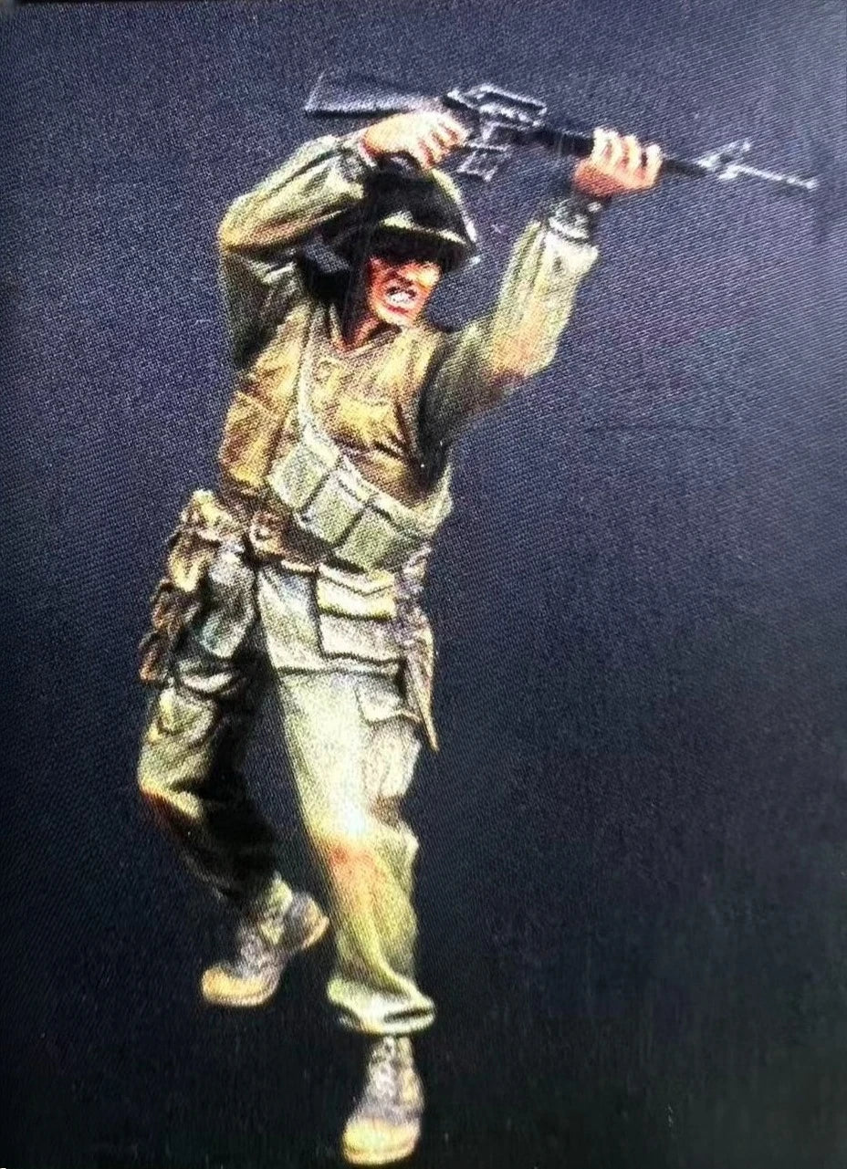 1/35 Cast Resin Model Vietnam War Soldier 1-person Scene Model Toy Unpainted