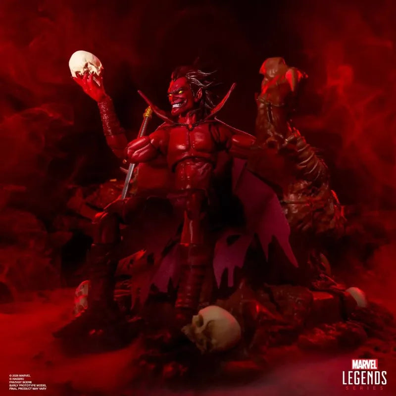 Original Hasbro Marvel Legends Series Mephisto Hell Throne Set ML Anime Figure Toy Collection Model