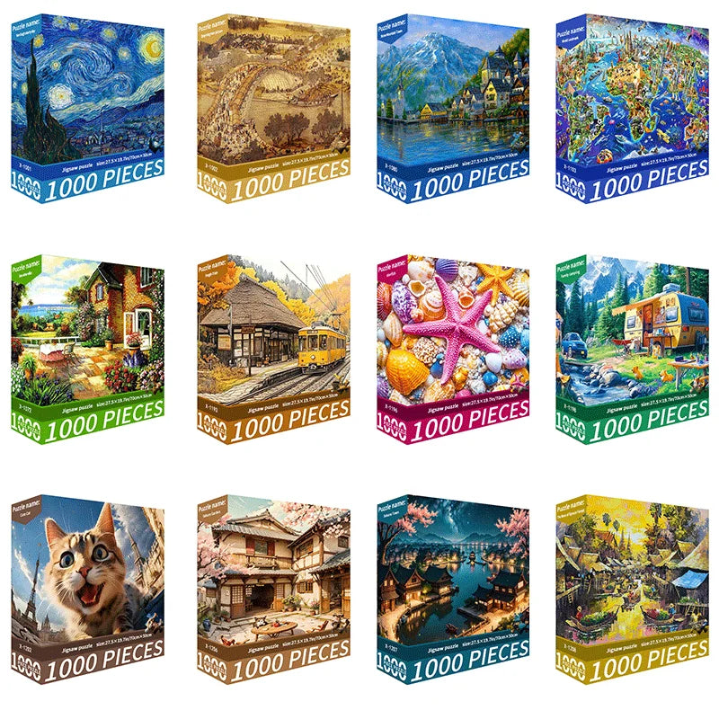 70*50CM 1000 Piece Puzzle for Adults Challenging Decompression Creative Home Decoration Gift All Special Occasions