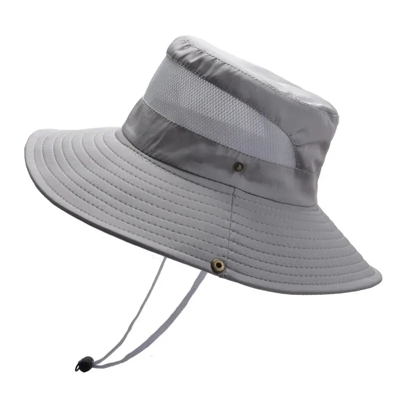 Xinbaoguan 100% Polyester 9201 New Summer Breathable Fisherman Hat Outdoor Mountaineering Hat Big Eaf Sunshade Hat Benni Hat