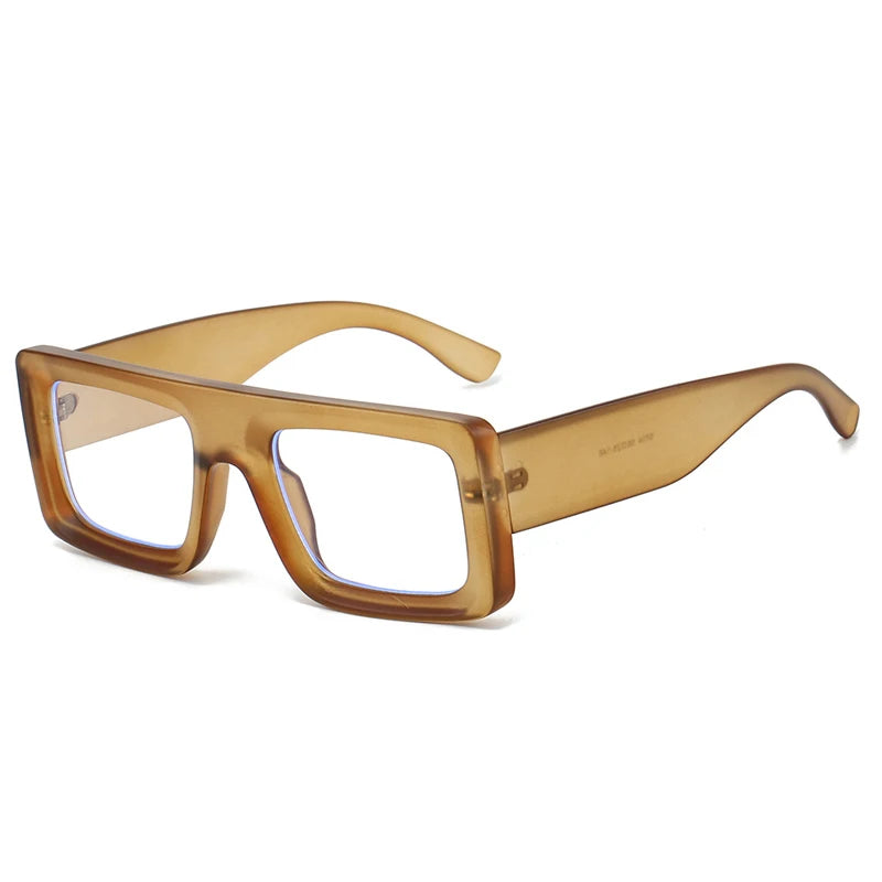 JNPCXI New Square Colorful Women Glasses Frame Fashion Polygon Clear Anti Blue Light Eyewear Men Optical Leopard Frame