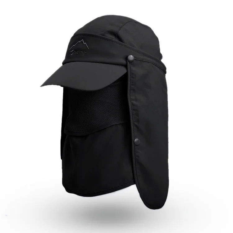 Xinbaoguan 100% Nylon Summer Outdoor Multi functional Sunshade Fishing Hat Men's Quick Drying Hat Baseball Hat Cross border