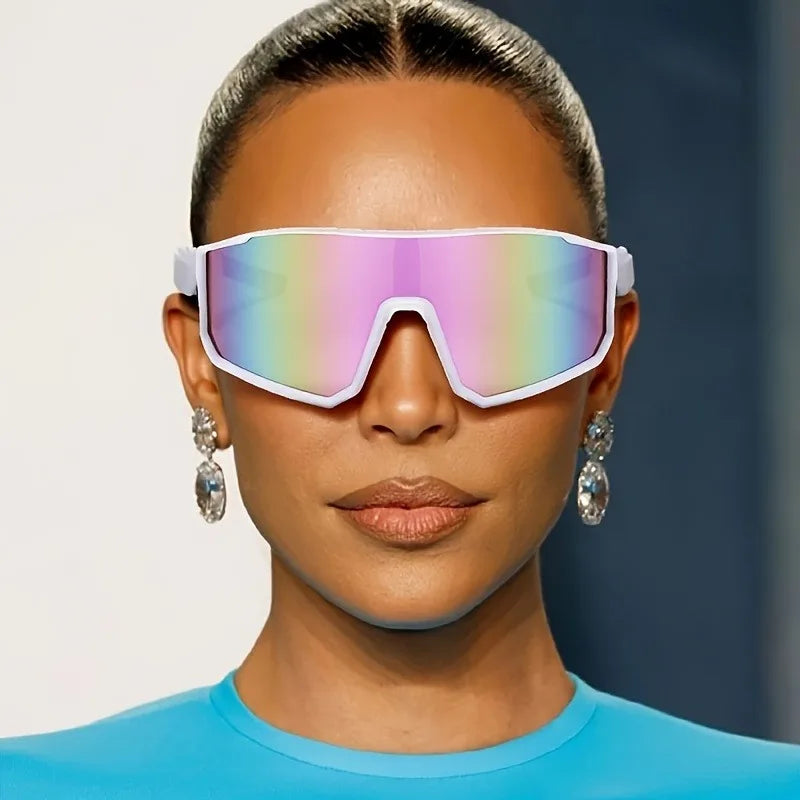 Stylish Lightweight Pink & White Gradient Frame Women's Wrap-Around Glasses Fashionable Eyewear for Casual & Formal Occasions