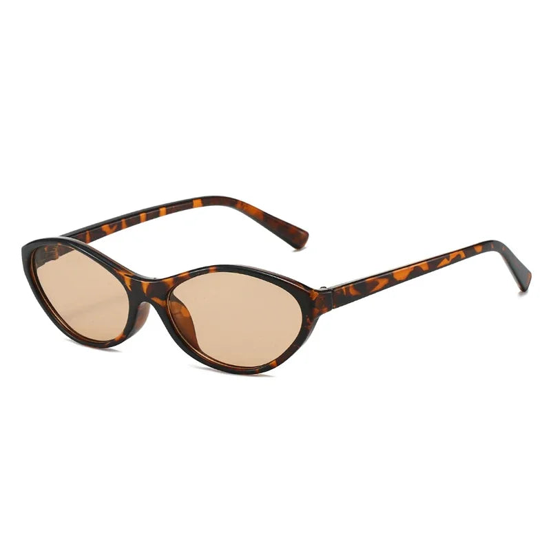 JNPCXI New Retro Cat Eye Sunglasses Shades UV400 Women Fashion Jelly Tea Sun Glasses