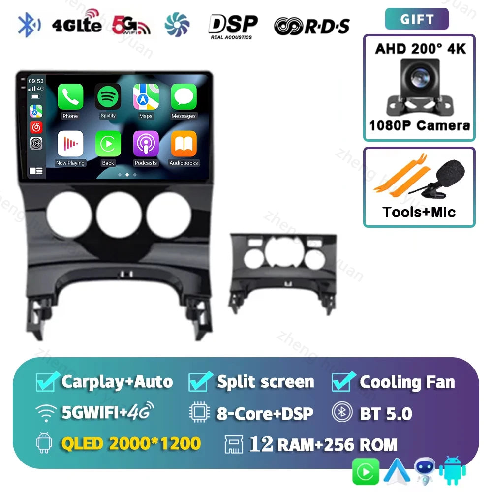Android 14 For Peugeot 3008 1 2009 - 2016 12+256GB CarPlay Auto Car Radio Multimedia Video Player GPS stereo Head Unit 4G WIFI
