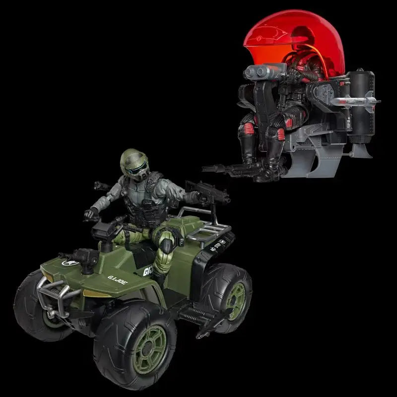 【Pre Sale】Original Hasbro G.I. Joe SNAKE EYES & VARMINT ATV VS.STEALTH VIPER & COBRA STEALTH FLIGHT POD (TRUBBLE BUBBLE) Action
