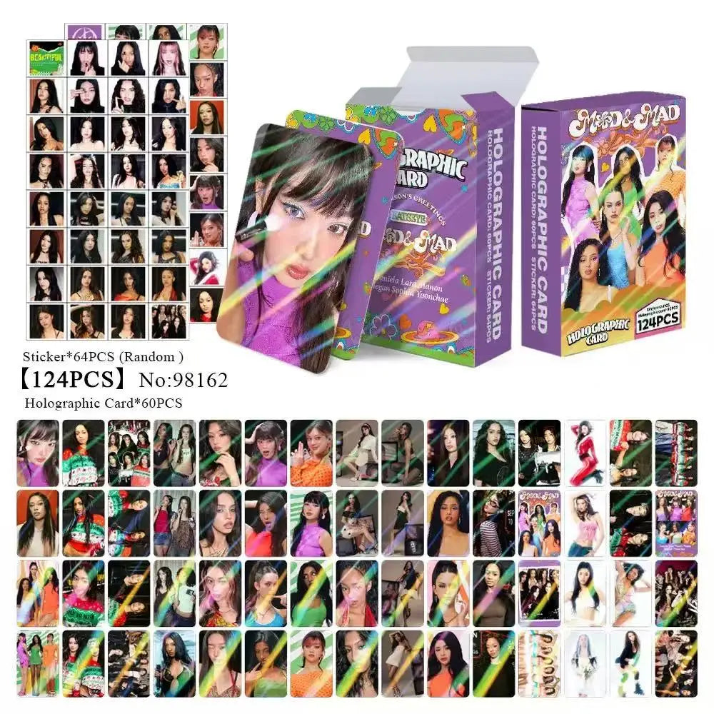 55/92/124Pcs/Set Kpop Idol KATSEYE New Album BEAUTIFULCHAOS Lomo Cards LARA DANIELA HD Printd Photocards Stickers Fans Gift