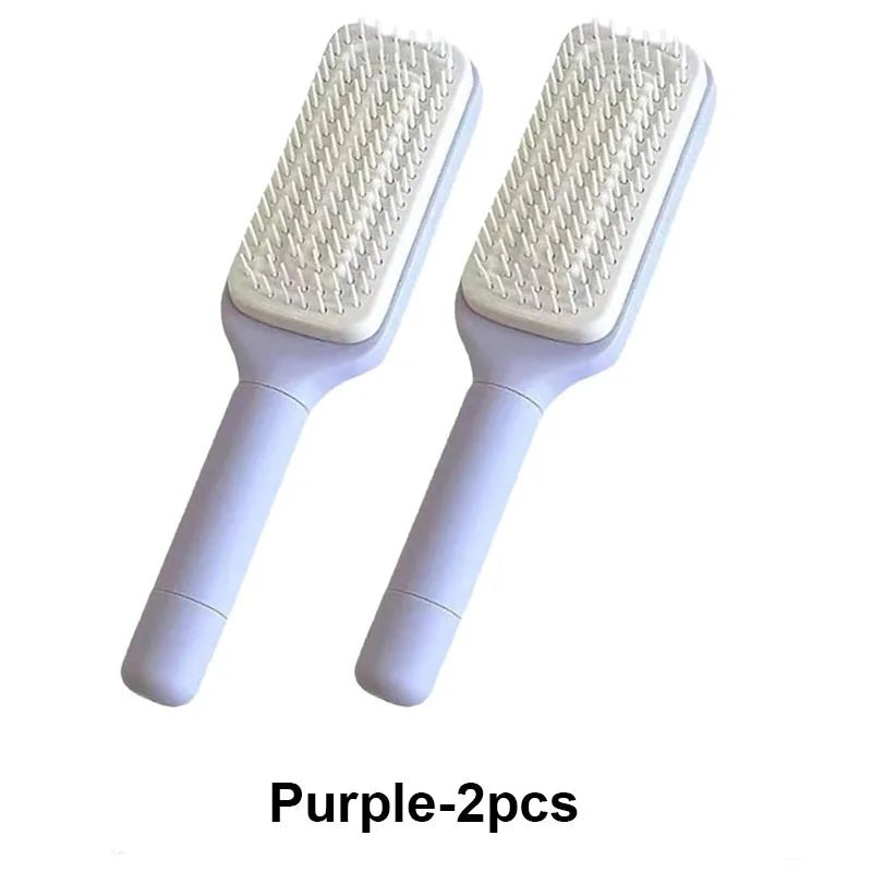 Self-Cleaning Retractable Hairbrush Anti-Static Scalp Massage Hair Loss Comb