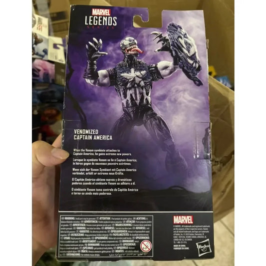Original Hasbro Marvel Legends Series VENOMIZED CAPTAIN AMERICA Anime Figure Toy Model Collection