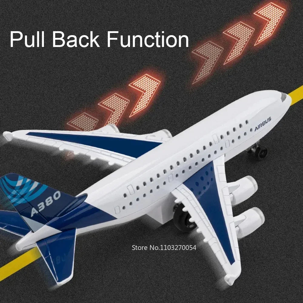 1:32 Sichuan Airline China Eastern Airlines A380 Alloy Diecast Car Model Toy Metal Body Sound Light Pull Back for Boys Christmas
