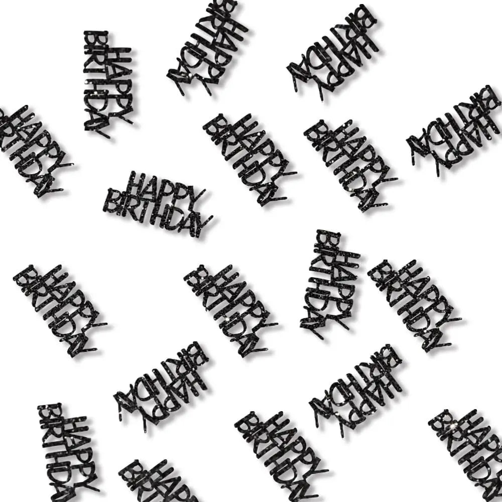 100pcs Glitter Happy Birthday Confetti, HAPPY BIRTHDAY Table Scatter Decor - Party Celebration Holiday Table Decoration