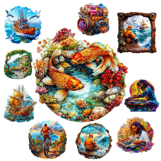 Unique Color Wooden Jigsaw Puzzle Free Style Wooden Decor Painting Christmas and Halloween Gift Toy For Teen And Kid
