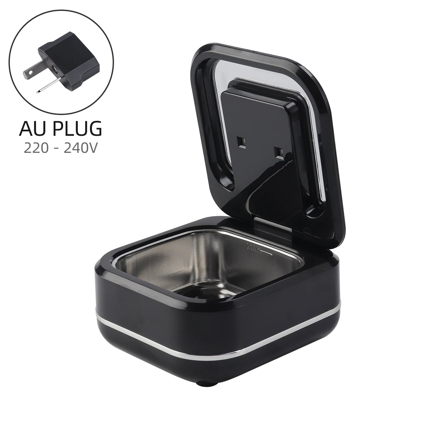 180ml Ultrasonic Cleaner UV Sterilization Ultrasound Dental Assistant Denture Washing Machine For False Teeth Aligner Retainer