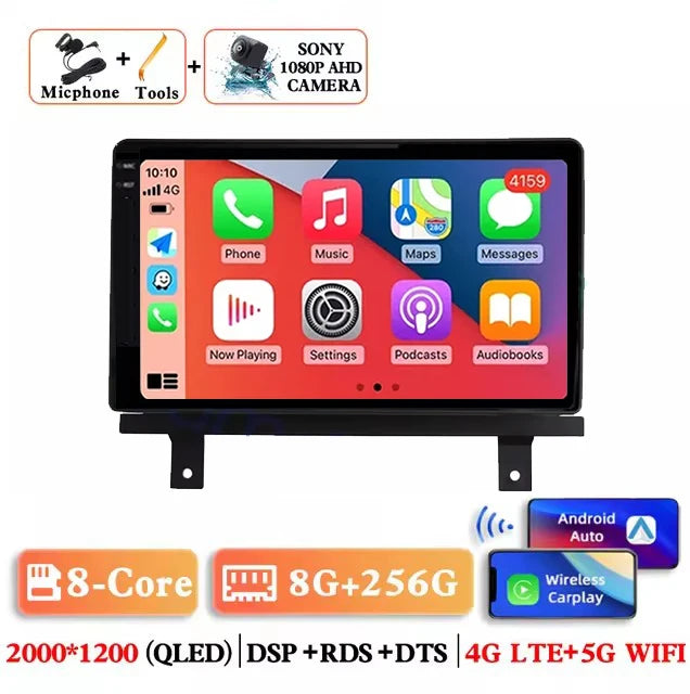 Android 15 Wireless Carplay Auto Car Radio For BAIC Beiqi Beijing X3 X5 2019 2020 2021 Multimedia Player GPS Navigation 4G+WIFI