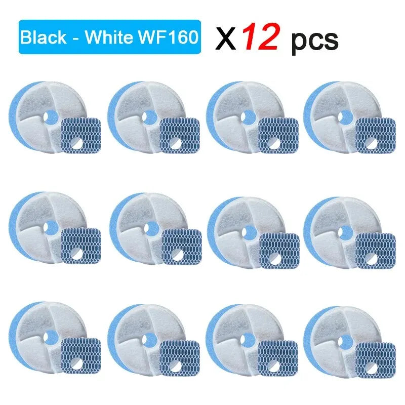 12pcs/set Replacement Filters Cat Dog Fountain Pet Water Drink Clean Accessories
