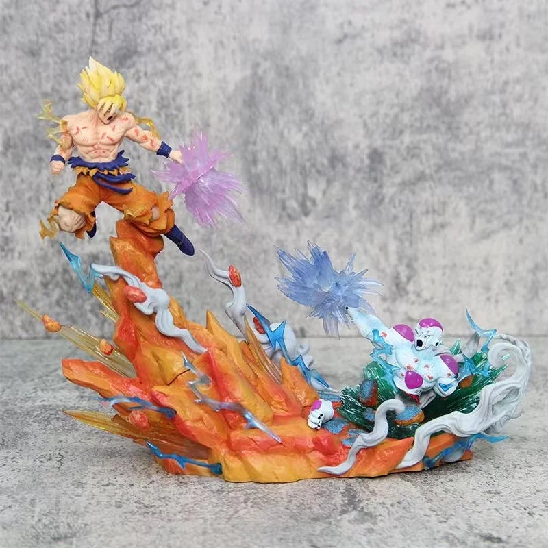 Anime Dragon Ball Z Freezer Vs Son Goku Figurine 21CM GK Pvc Action Figures Statue Collection Model Toy Gifts